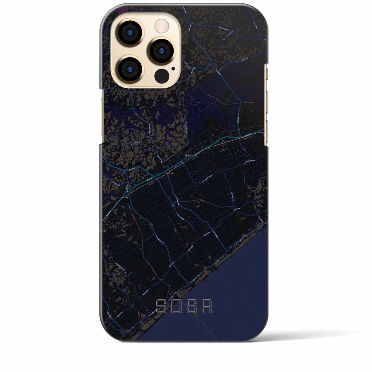 【匝瑳(千葉県)】地図柄iPhoneケース(バックカバータイプ)