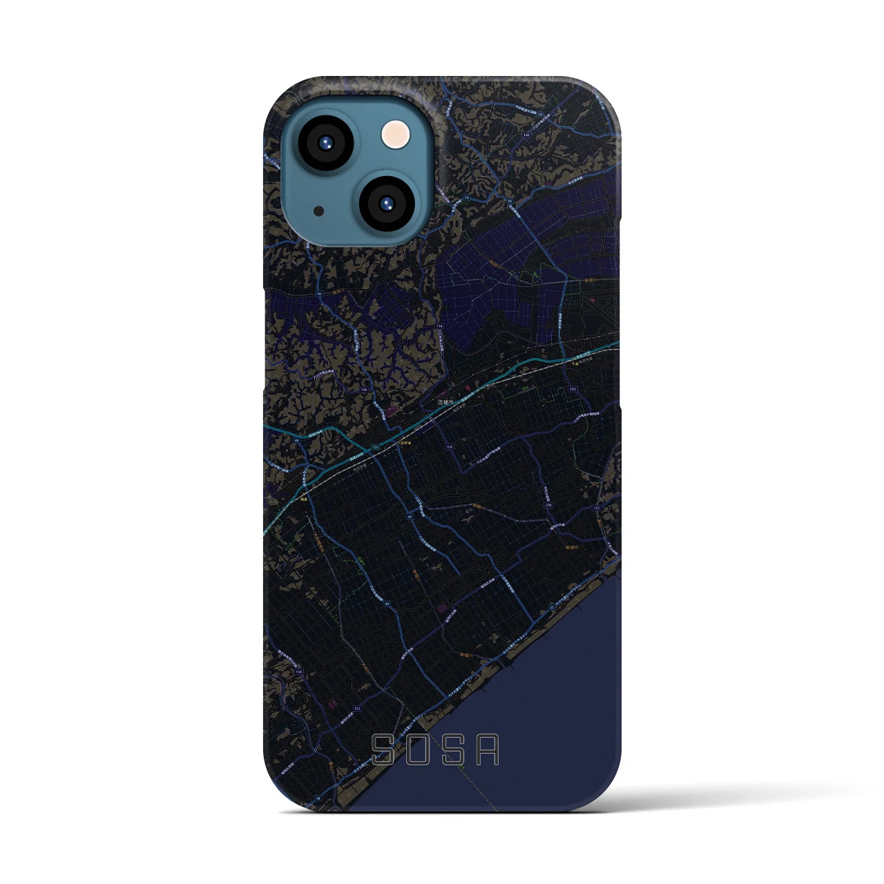 【匝瑳(千葉県)】地図柄iPhoneケース(バックカバータイプ)