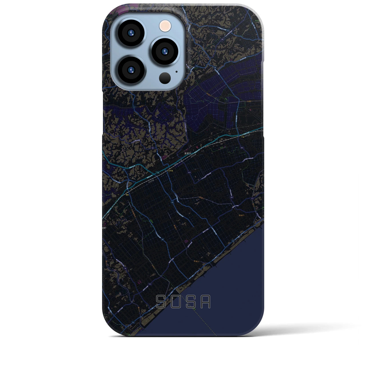 【匝瑳(千葉県)】地図柄iPhoneケース(バックカバータイプ)