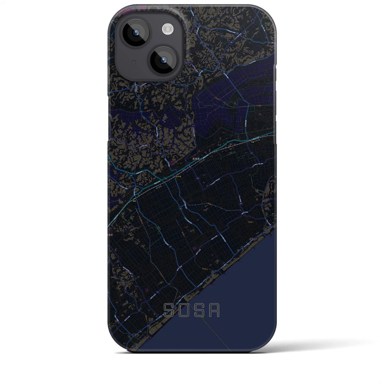 【匝瑳(千葉県)】地図柄iPhoneケース(バックカバータイプ)