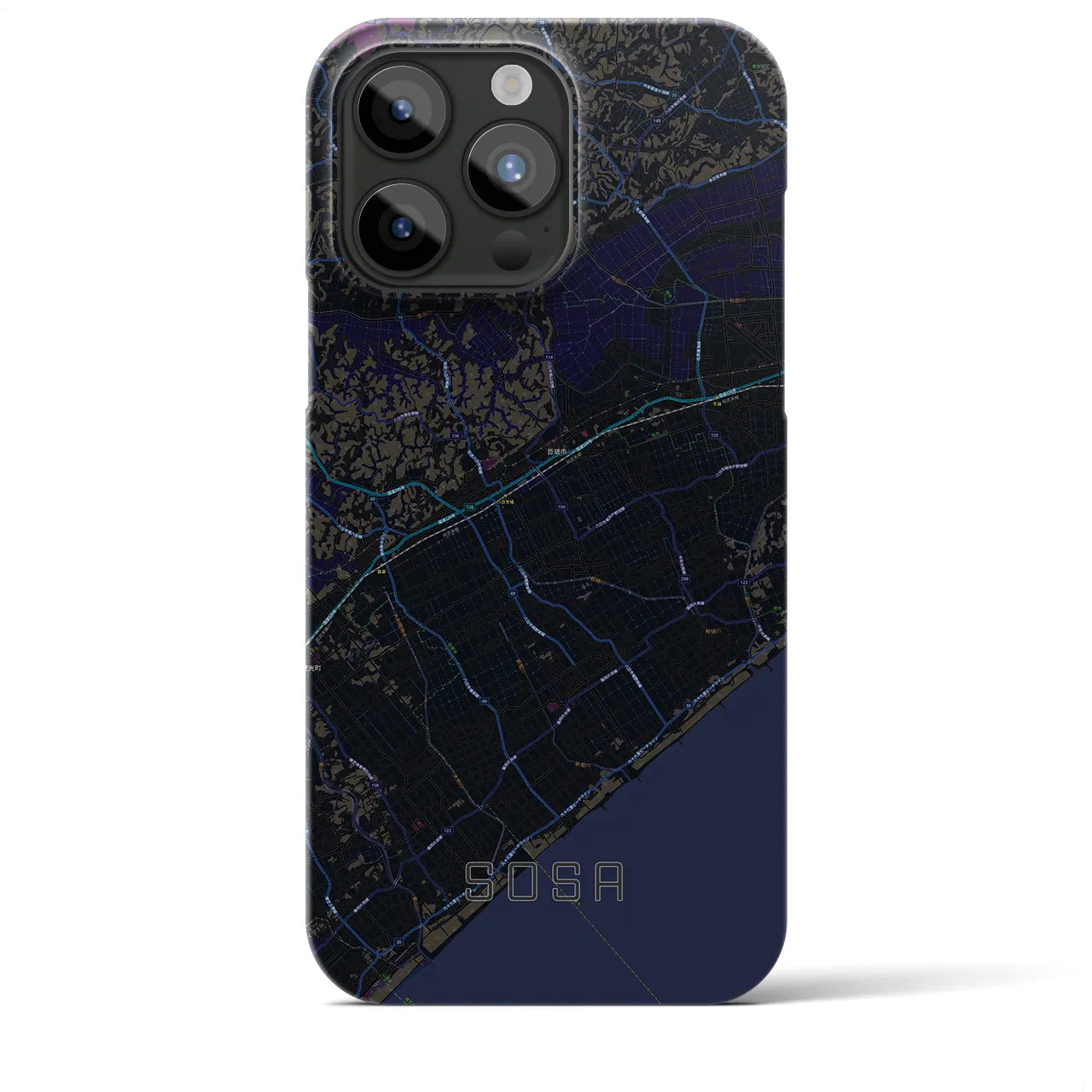 【匝瑳(千葉県)】地図柄iPhoneケース(バックカバータイプ)