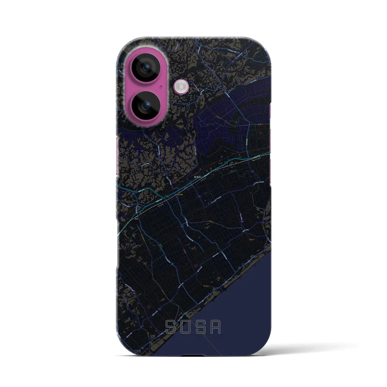 【匝瑳(千葉県)】地図柄iPhoneケース(バックカバータイプ)