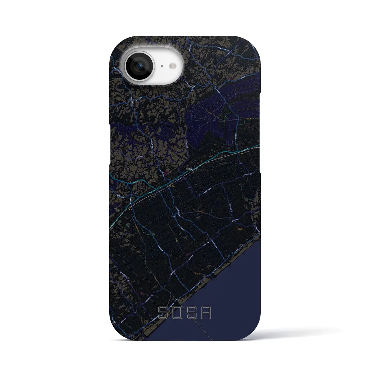 【匝瑳(千葉県)】地図柄iPhoneケース(バックカバータイプ)
