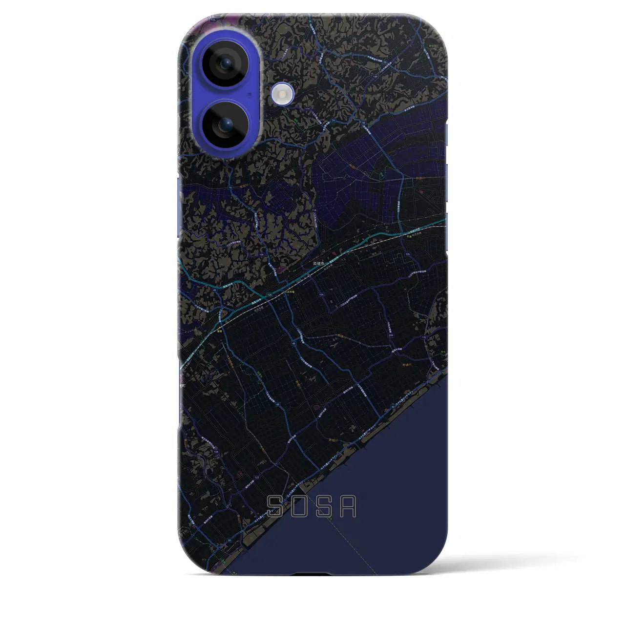 【匝瑳(千葉県)】地図柄iPhoneケース(バックカバータイプ)