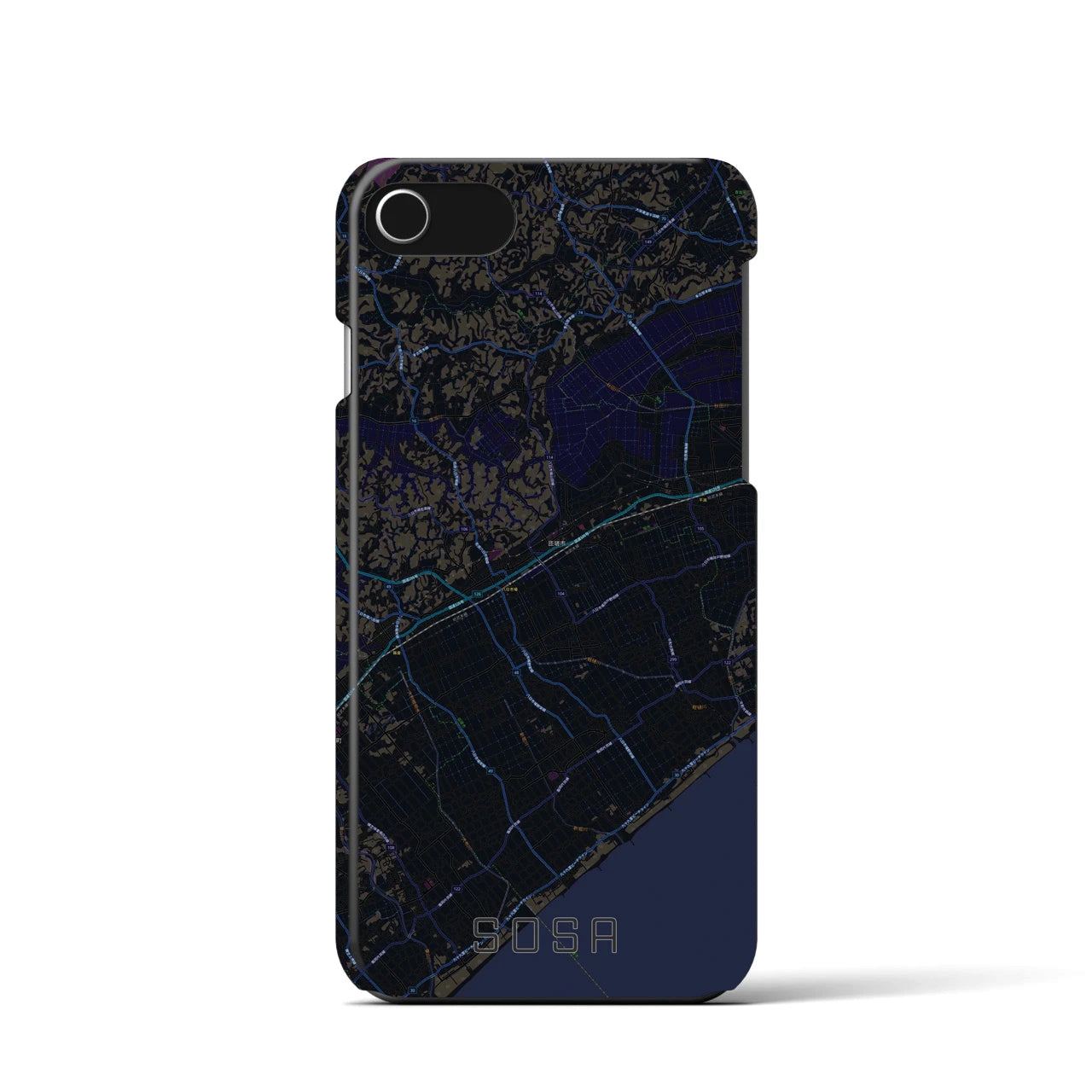 【匝瑳(千葉県)】地図柄iPhoneケース(バックカバータイプ)