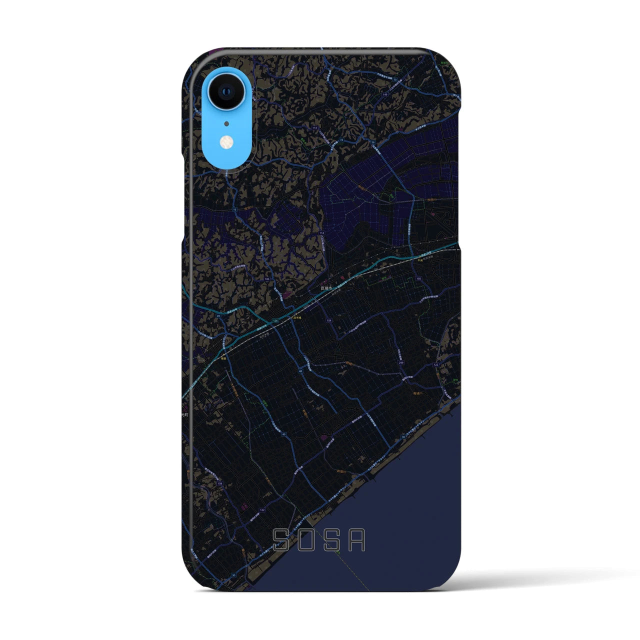【匝瑳(千葉県)】地図柄iPhoneケース(バックカバータイプ)