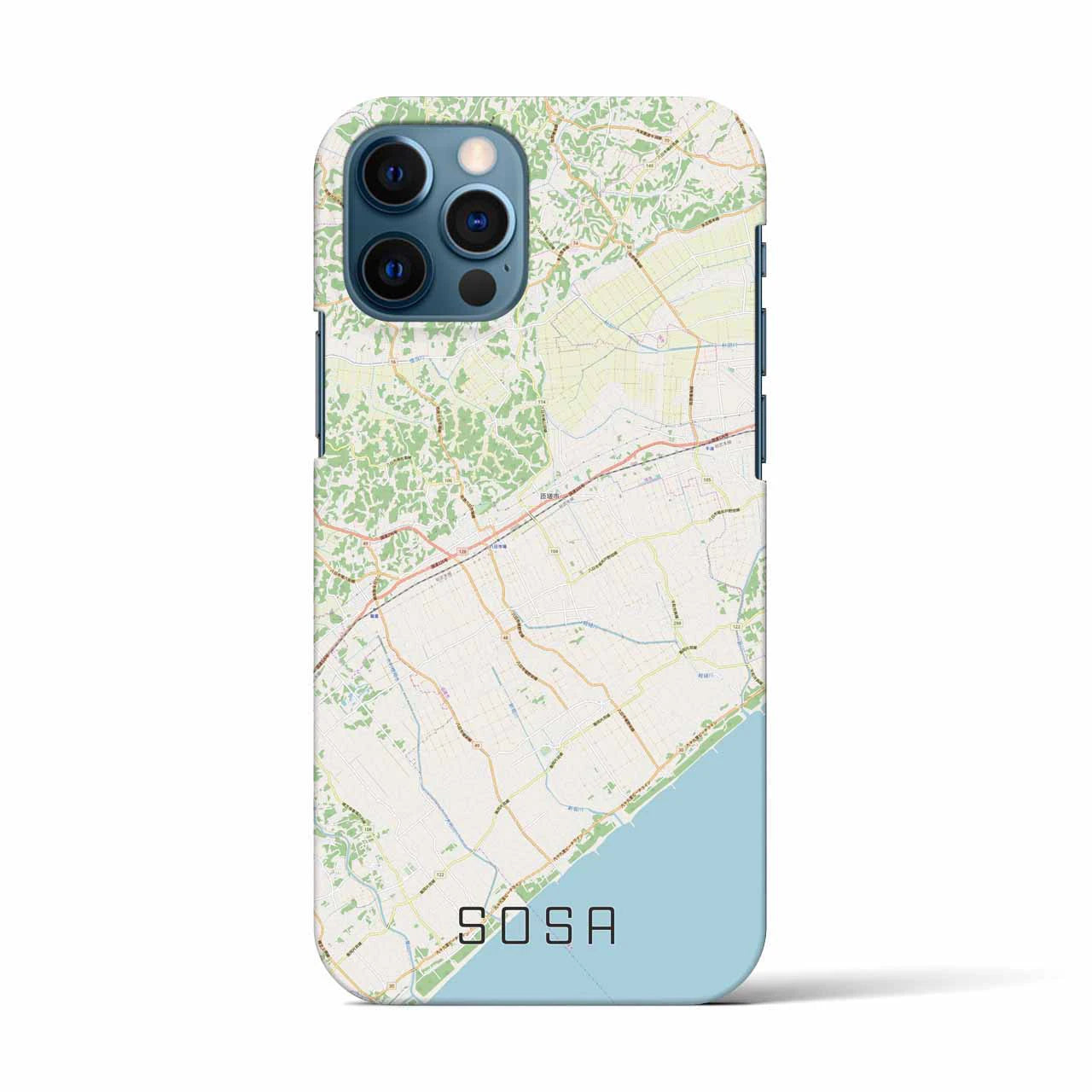 【匝瑳(千葉県)】地図柄iPhoneケース(バックカバータイプ)