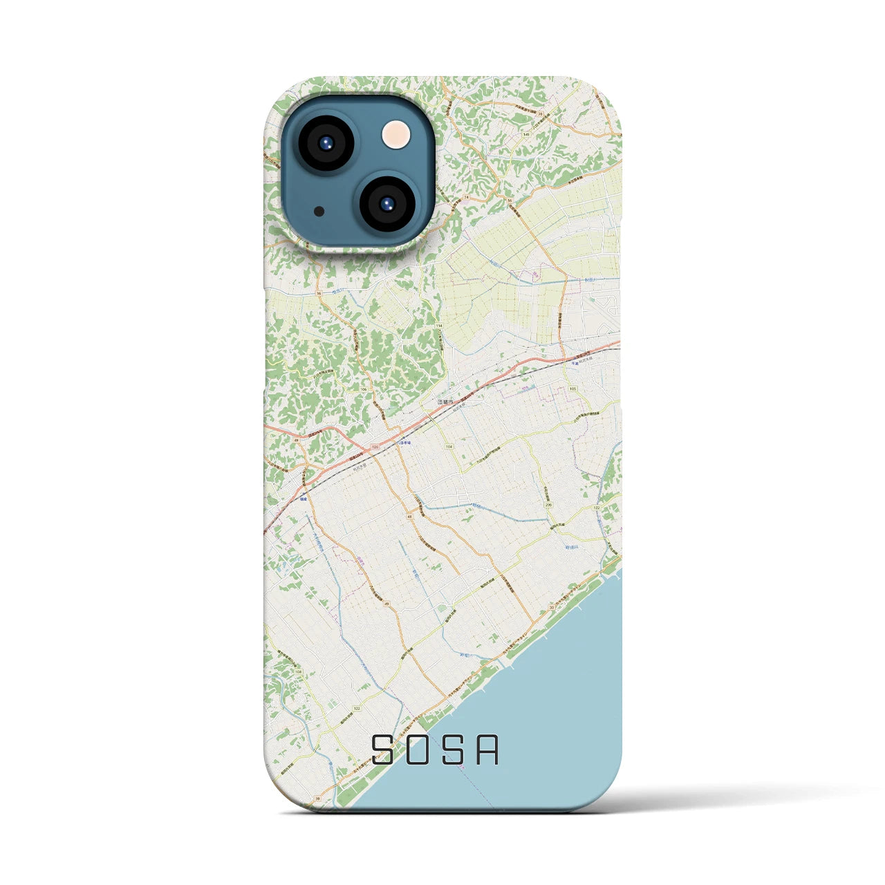 【匝瑳(千葉県)】地図柄iPhoneケース(バックカバータイプ)