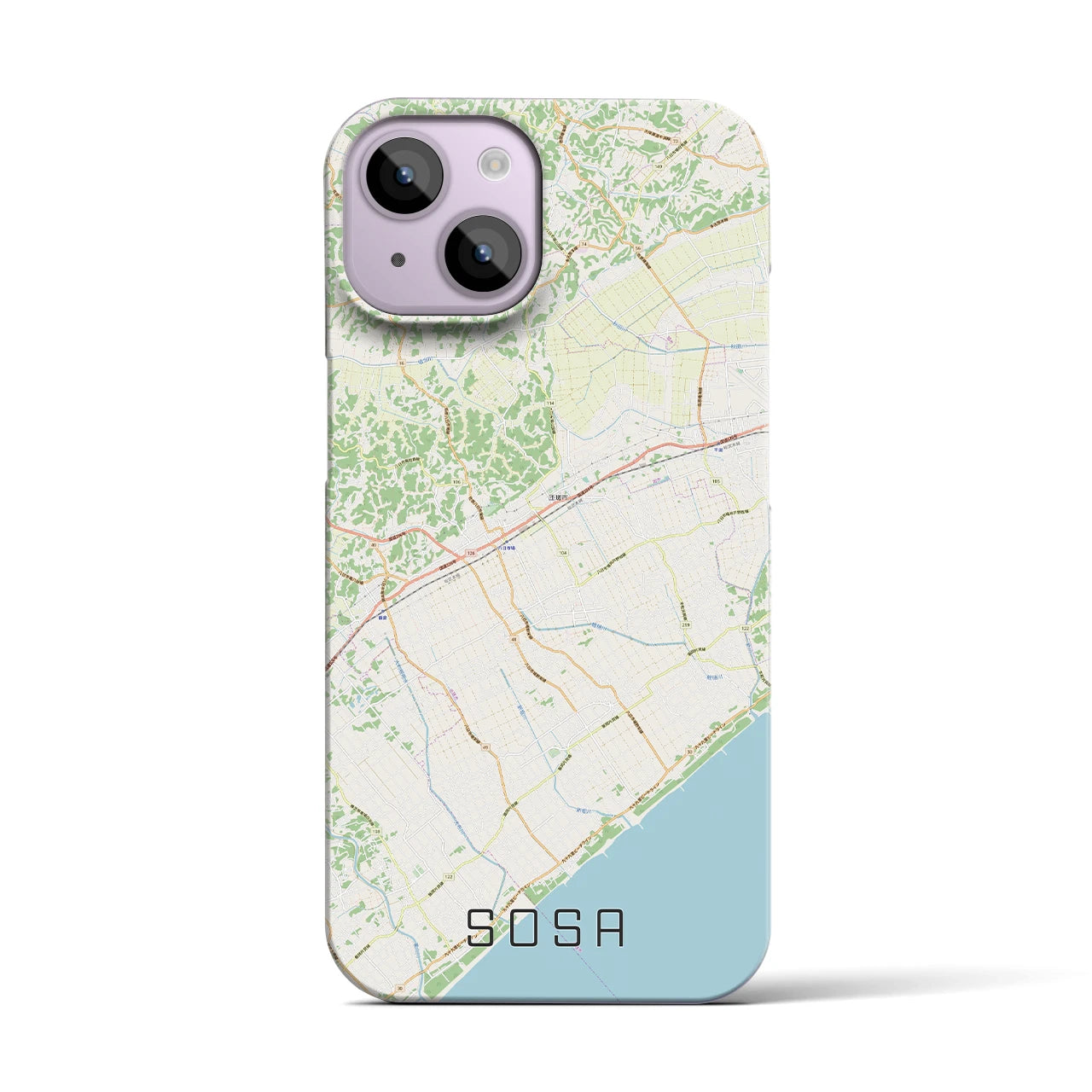 【匝瑳(千葉県)】地図柄iPhoneケース(バックカバータイプ)