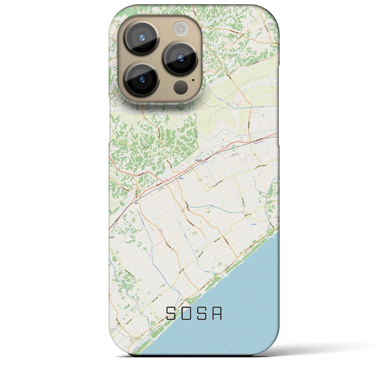 【匝瑳(千葉県)】地図柄iPhoneケース(バックカバータイプ)