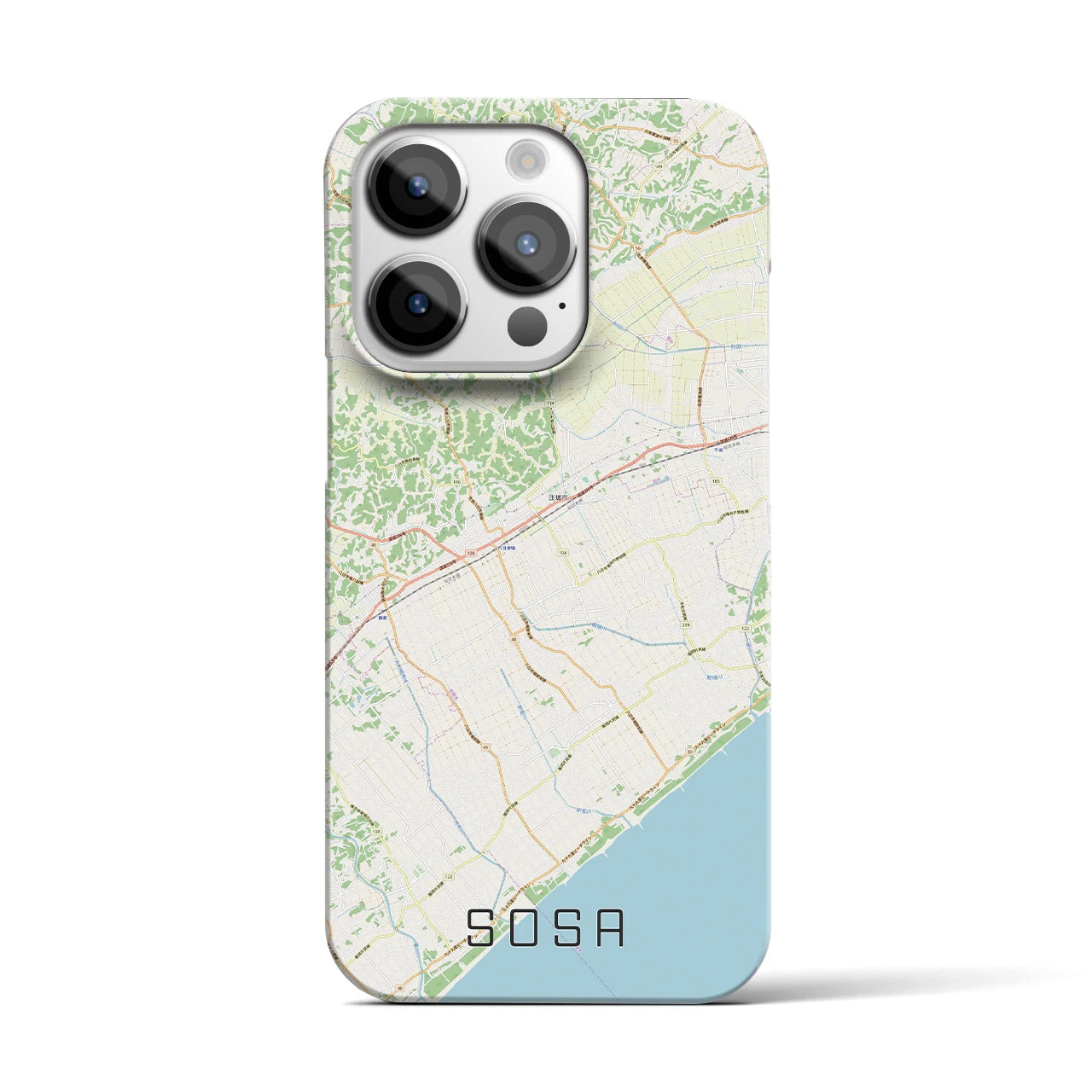 【匝瑳(千葉県)】地図柄iPhoneケース(バックカバータイプ)