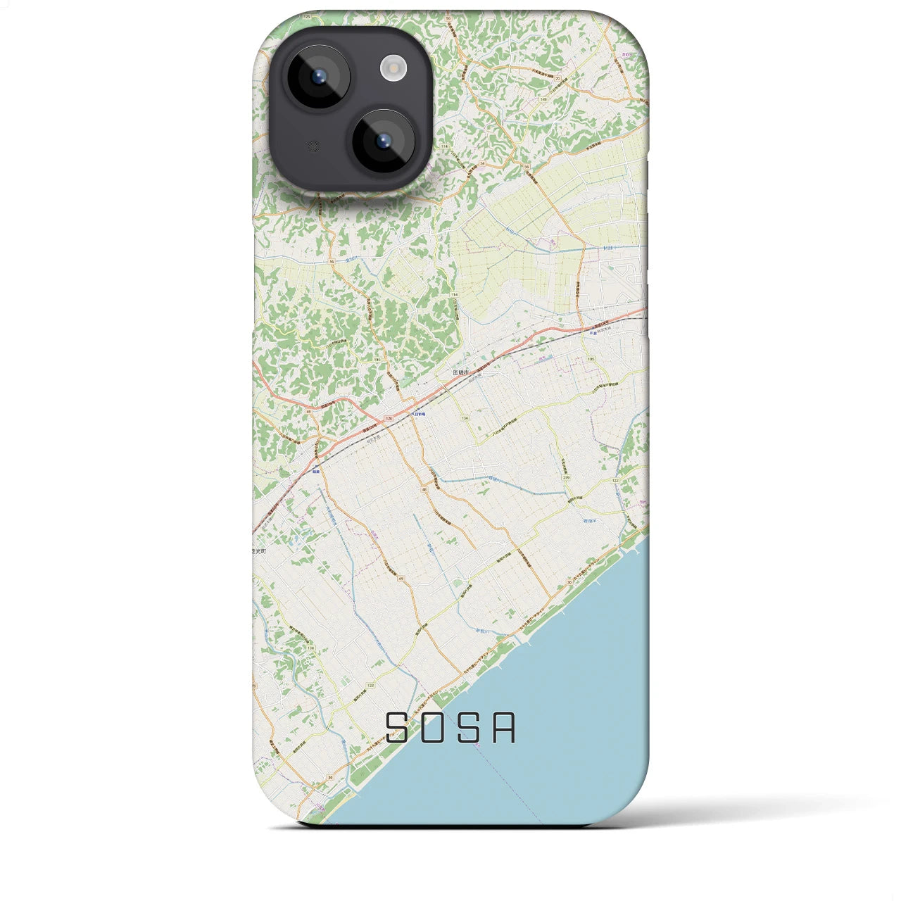 【匝瑳(千葉県)】地図柄iPhoneケース(バックカバータイプ)