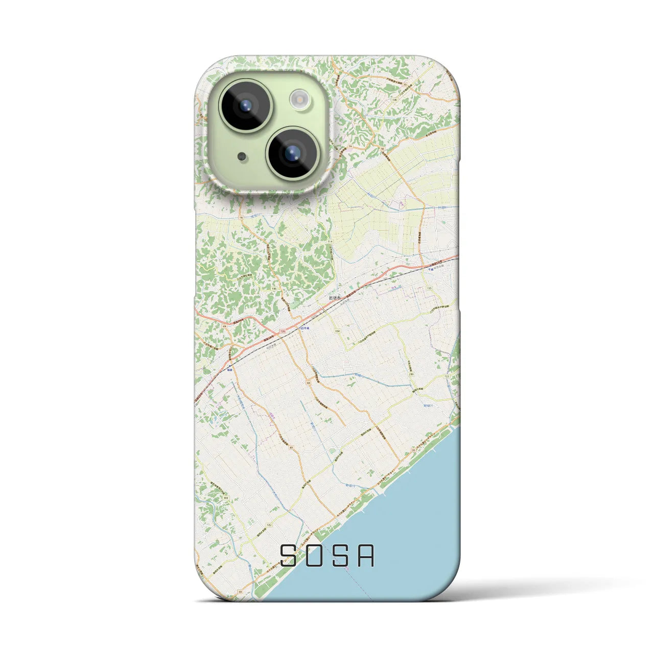 【匝瑳(千葉県)】地図柄iPhoneケース(バックカバータイプ)