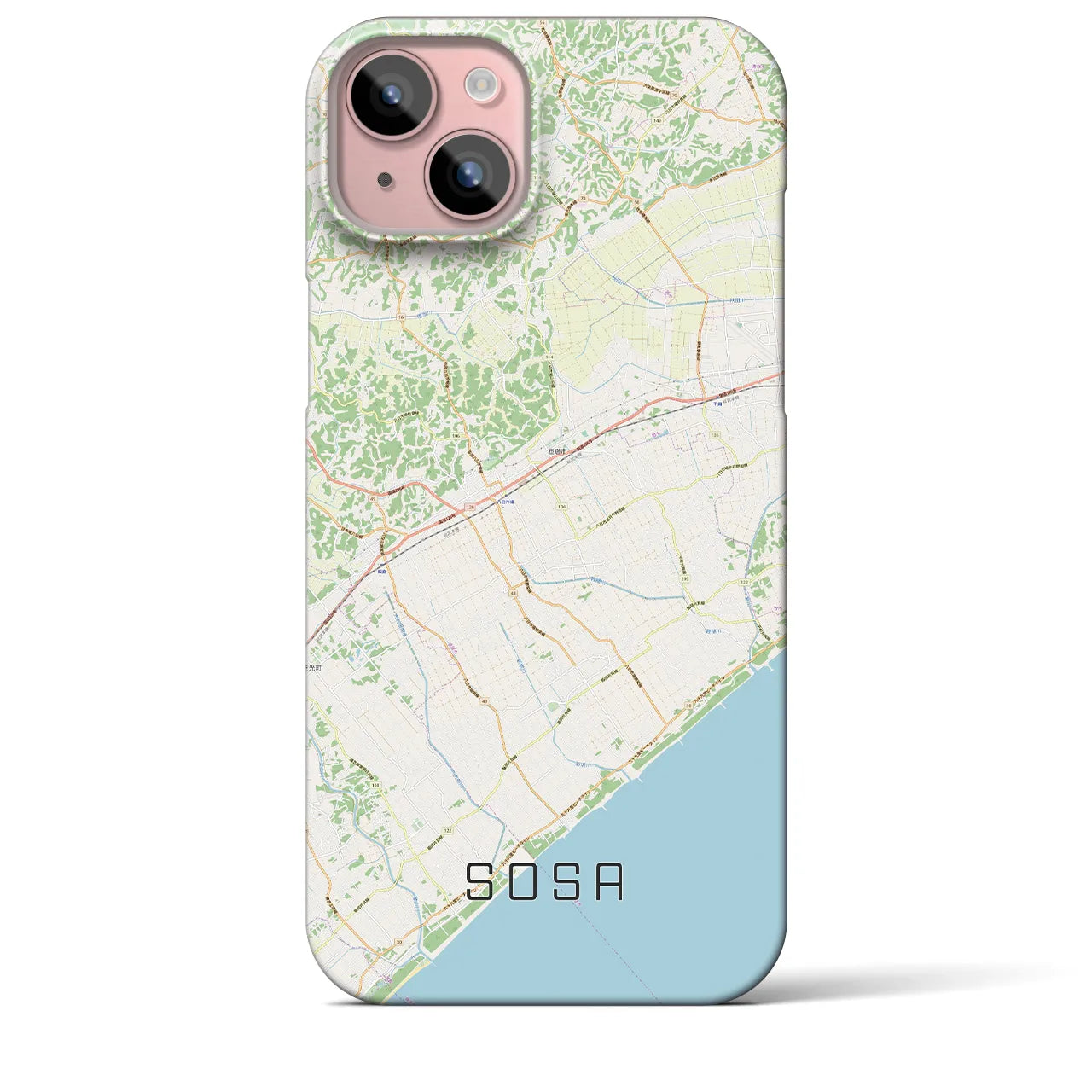 【匝瑳(千葉県)】地図柄iPhoneケース(バックカバータイプ)