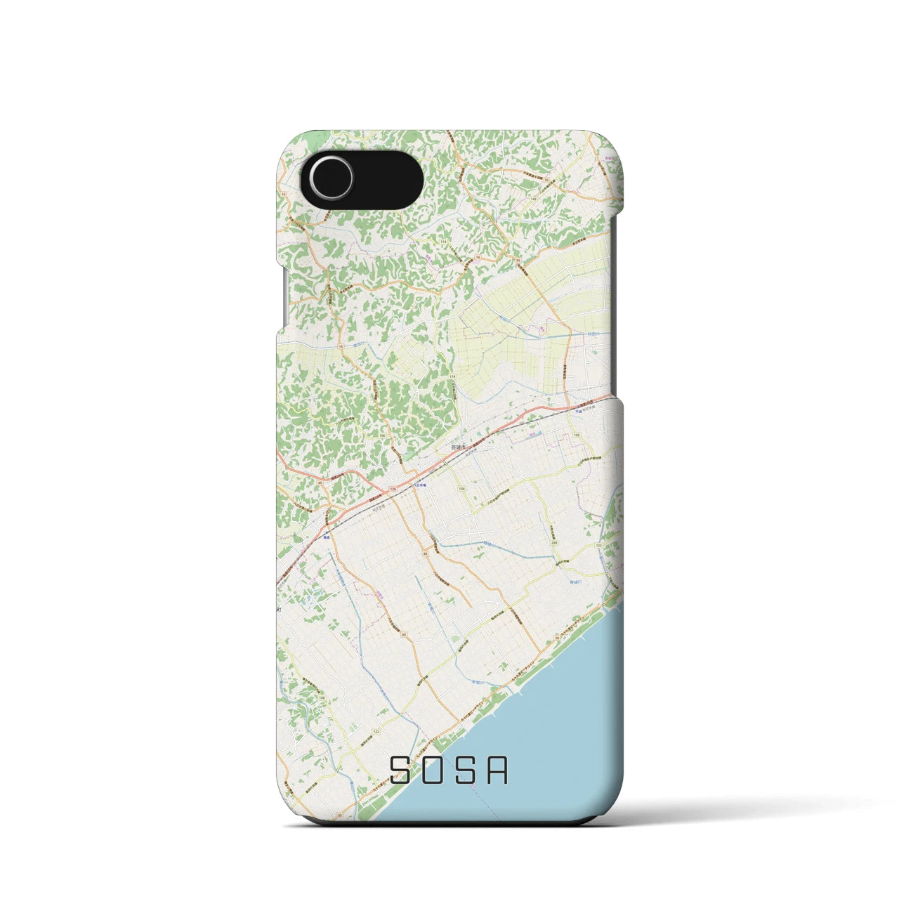 【匝瑳(千葉県)】地図柄iPhoneケース(バックカバータイプ)