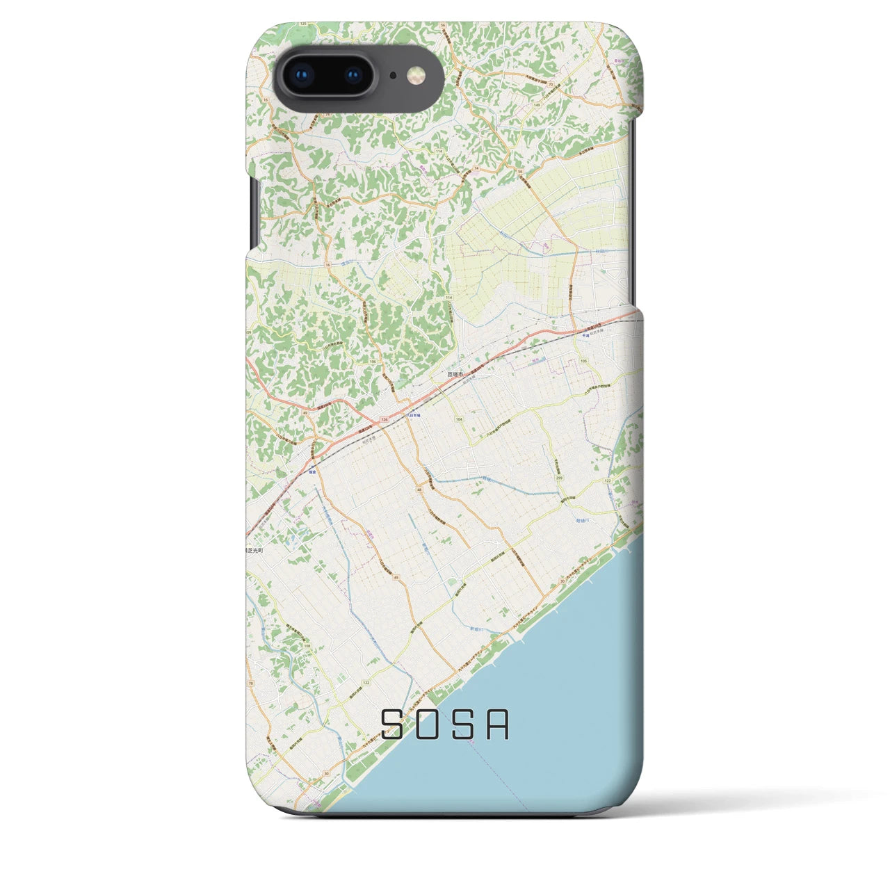 【匝瑳(千葉県)】地図柄iPhoneケース(バックカバータイプ)