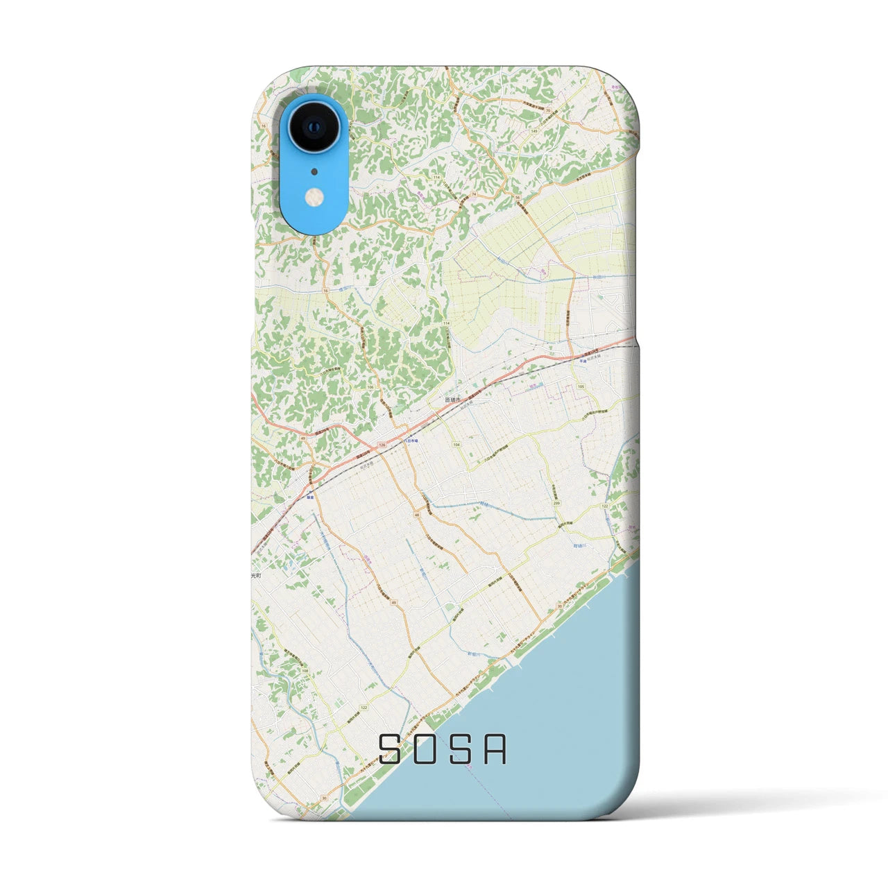 【匝瑳(千葉県)】地図柄iPhoneケース(バックカバータイプ)
