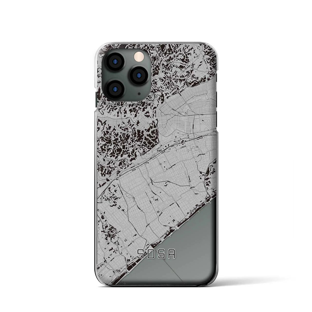 【匝瑳(千葉県)】地図柄iPhoneケース(クリアタイプ)