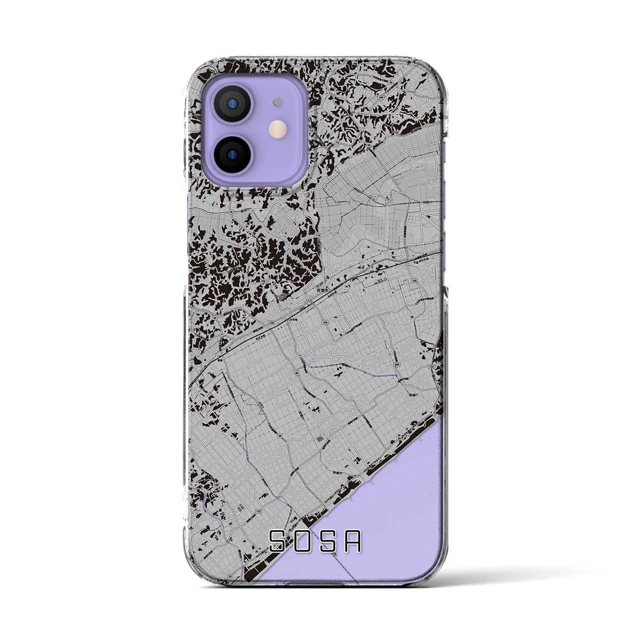 【匝瑳(千葉県)】地図柄iPhoneケース(クリアタイプ)