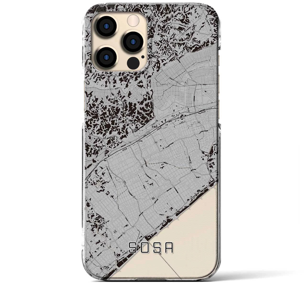 【匝瑳(千葉県)】地図柄iPhoneケース(クリアタイプ)