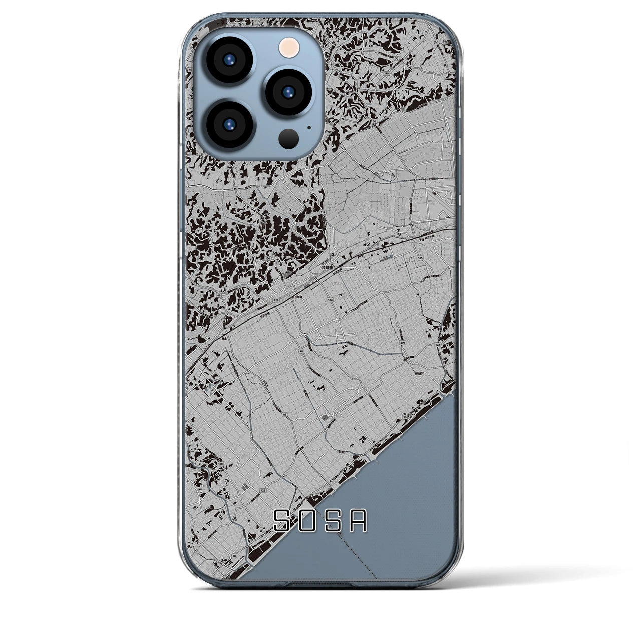 【匝瑳(千葉県)】地図柄iPhoneケース(クリアタイプ)