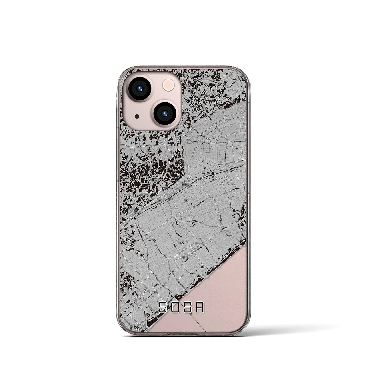 【匝瑳(千葉県)】地図柄iPhoneケース(クリアタイプ)