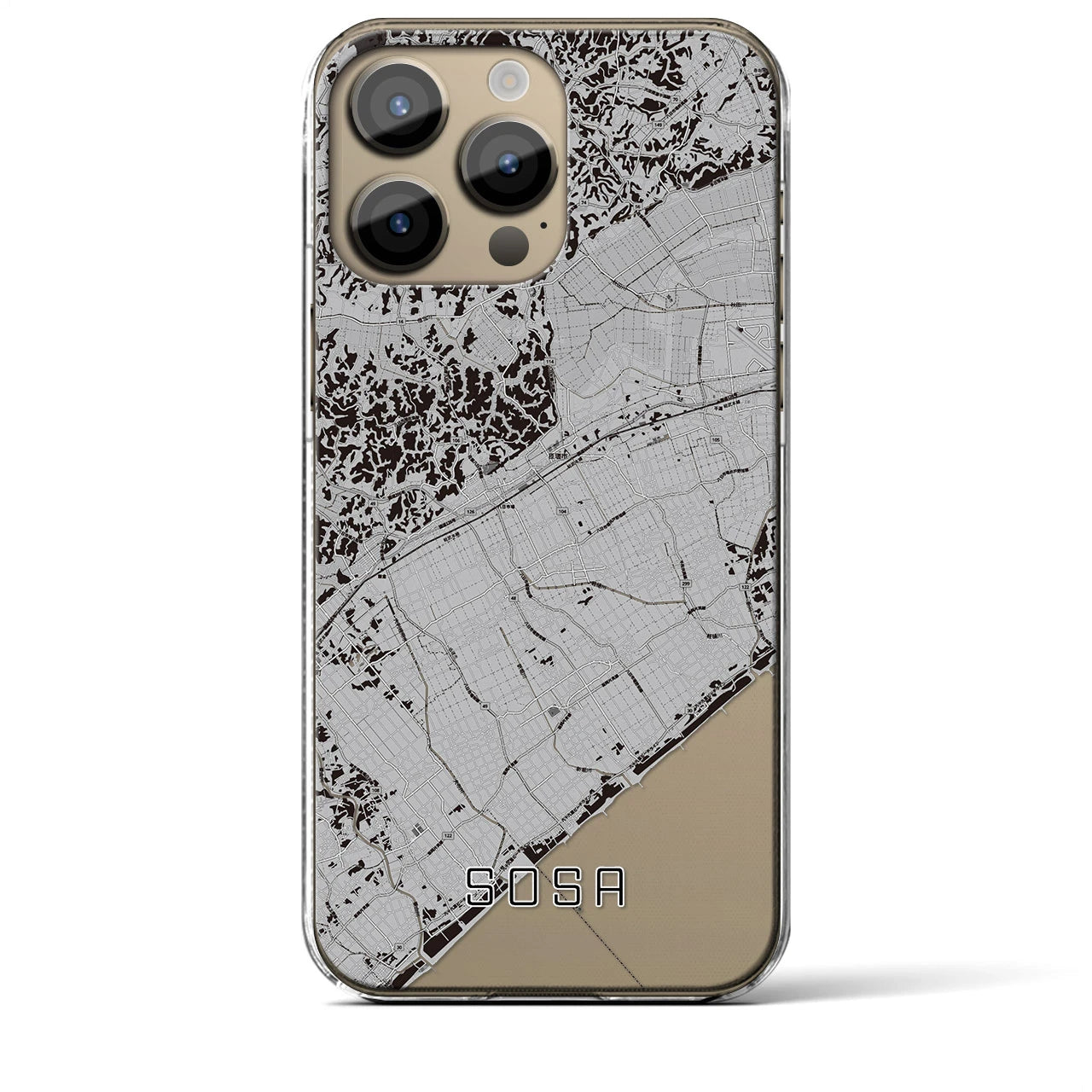 【匝瑳(千葉県)】地図柄iPhoneケース(クリアタイプ)