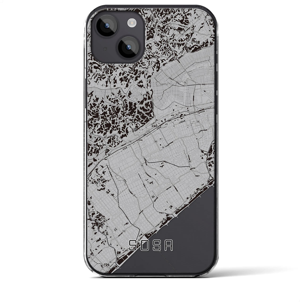 【匝瑳(千葉県)】地図柄iPhoneケース(クリアタイプ)