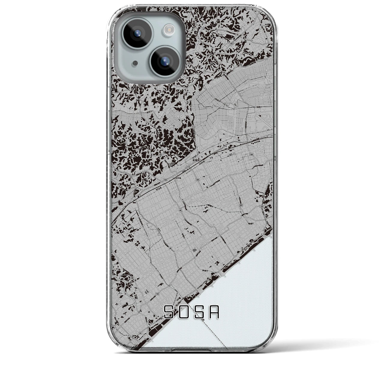 【匝瑳(千葉県)】地図柄iPhoneケース(クリアタイプ)