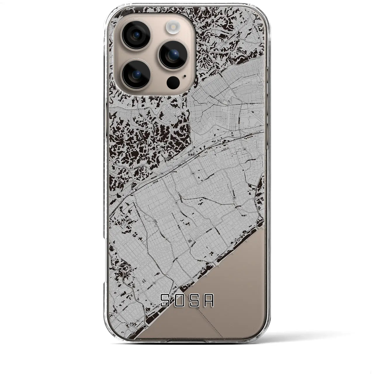 【匝瑳(千葉県)】地図柄iPhoneケース(クリアタイプ)