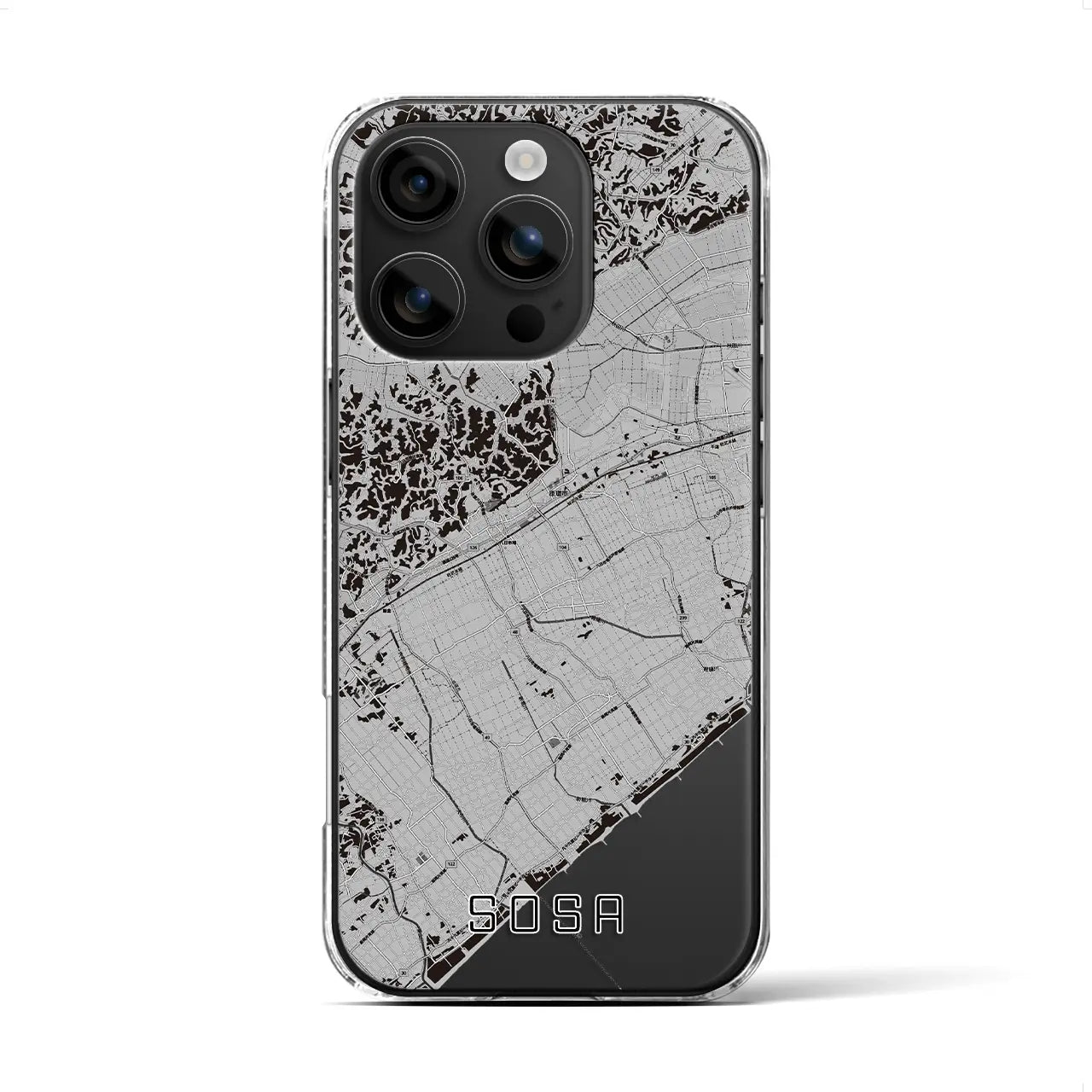 【匝瑳(千葉県)】地図柄iPhoneケース(クリアタイプ)