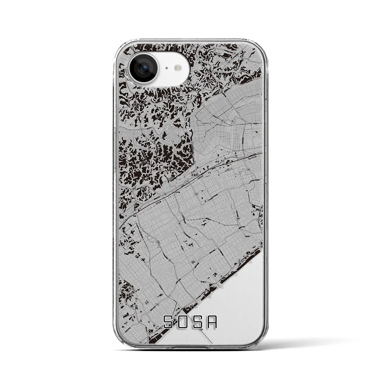 【匝瑳(千葉県)】地図柄iPhoneケース(クリアタイプ)