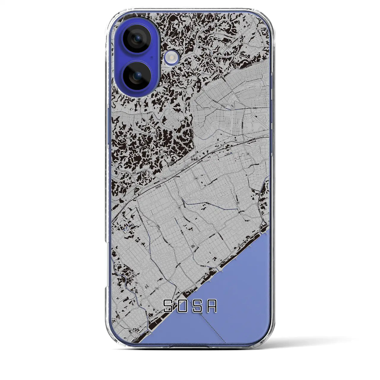 【匝瑳(千葉県)】地図柄iPhoneケース(クリアタイプ)