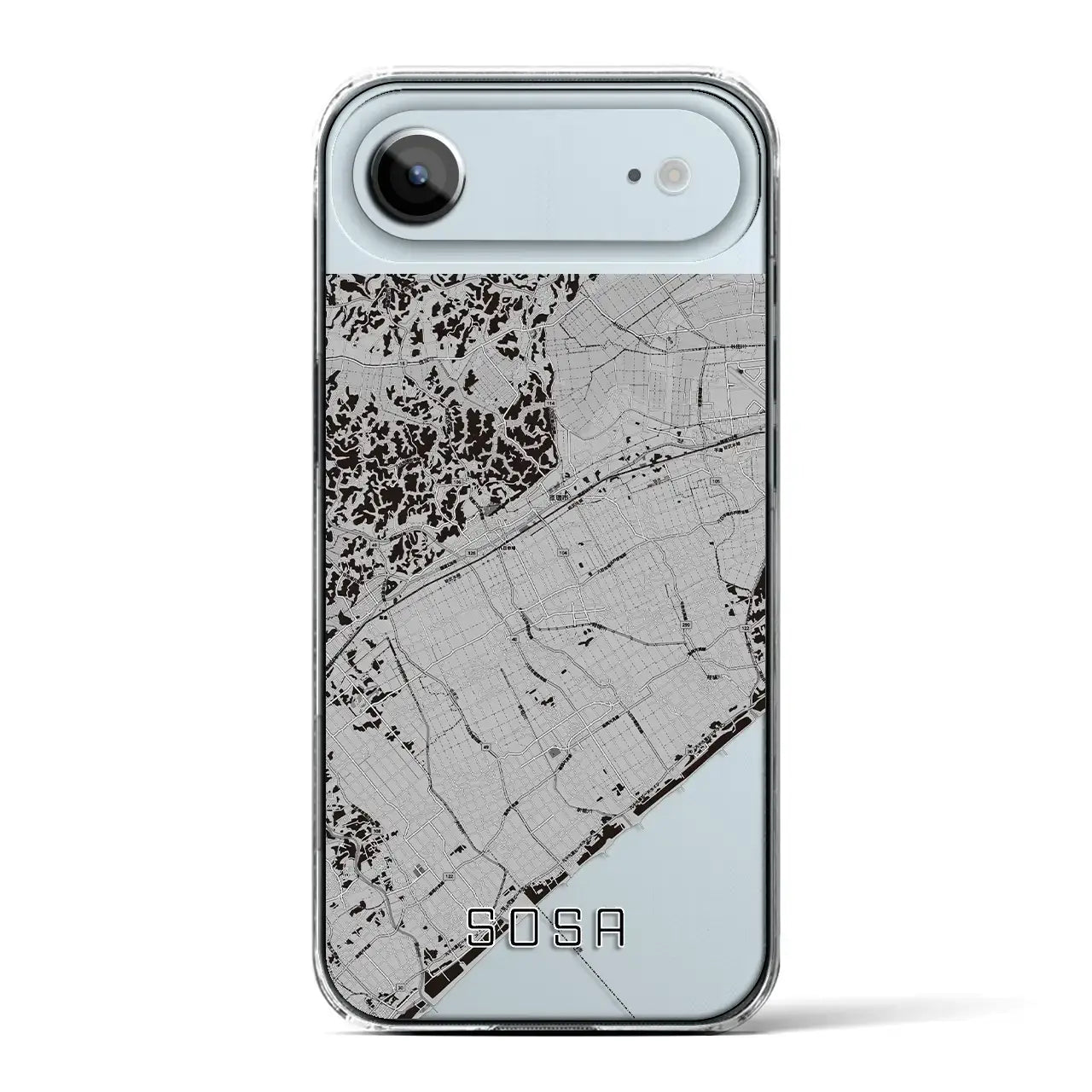 【匝瑳(千葉県)】地図柄iPhoneケース(クリアタイプ)