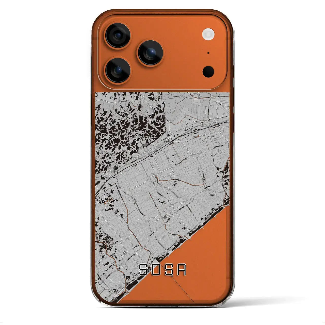 【匝瑳(千葉県)】地図柄iPhoneケース(クリアタイプ)