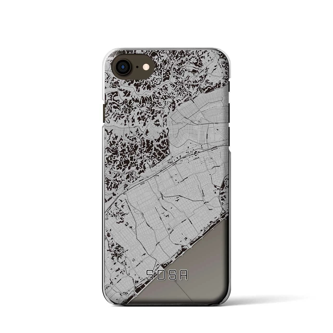 【匝瑳(千葉県)】地図柄iPhoneケース(クリアタイプ)