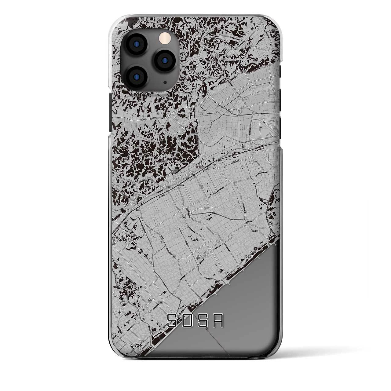 【匝瑳(千葉県)】地図柄iPhoneケース(クリアタイプ)