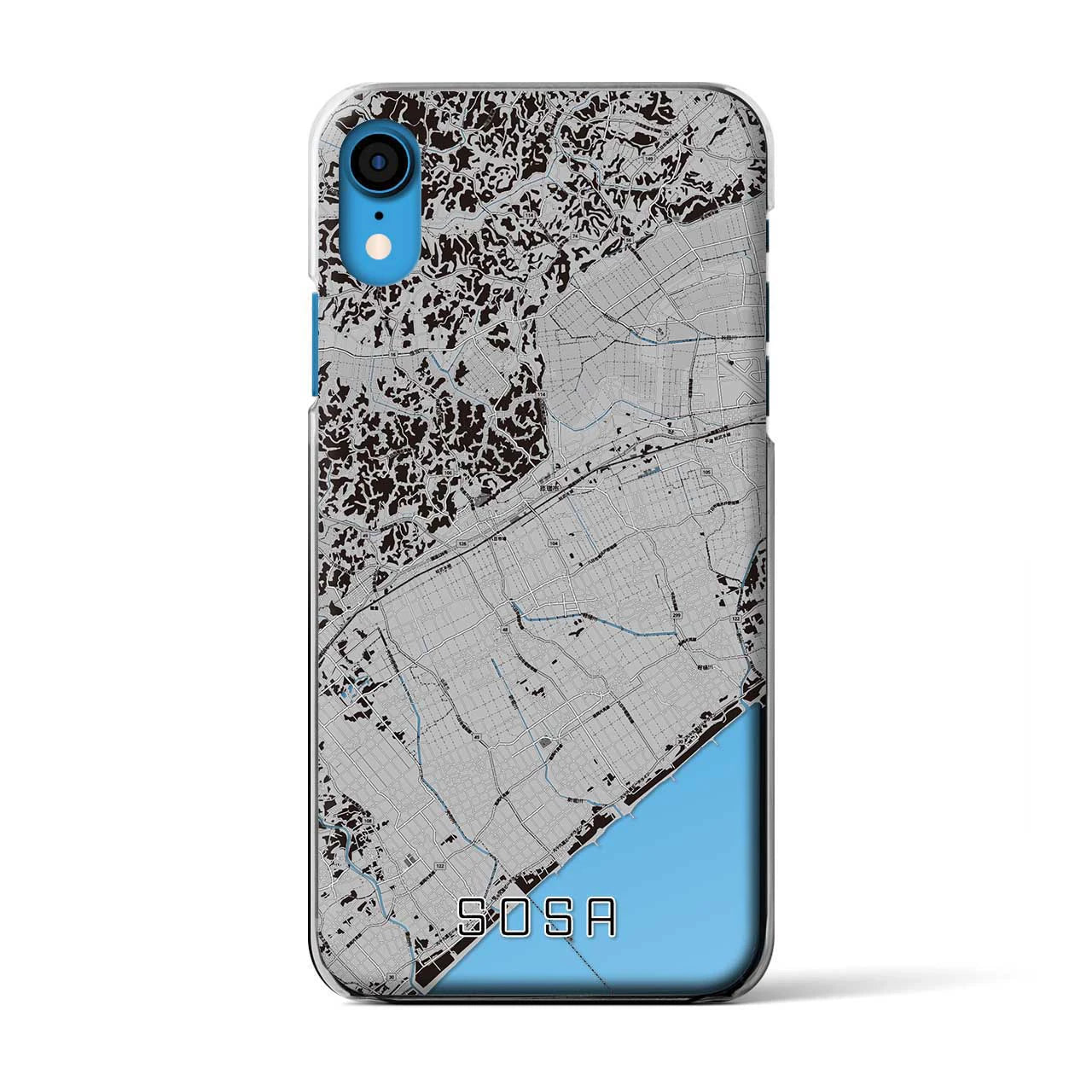 【匝瑳(千葉県)】地図柄iPhoneケース(クリアタイプ)