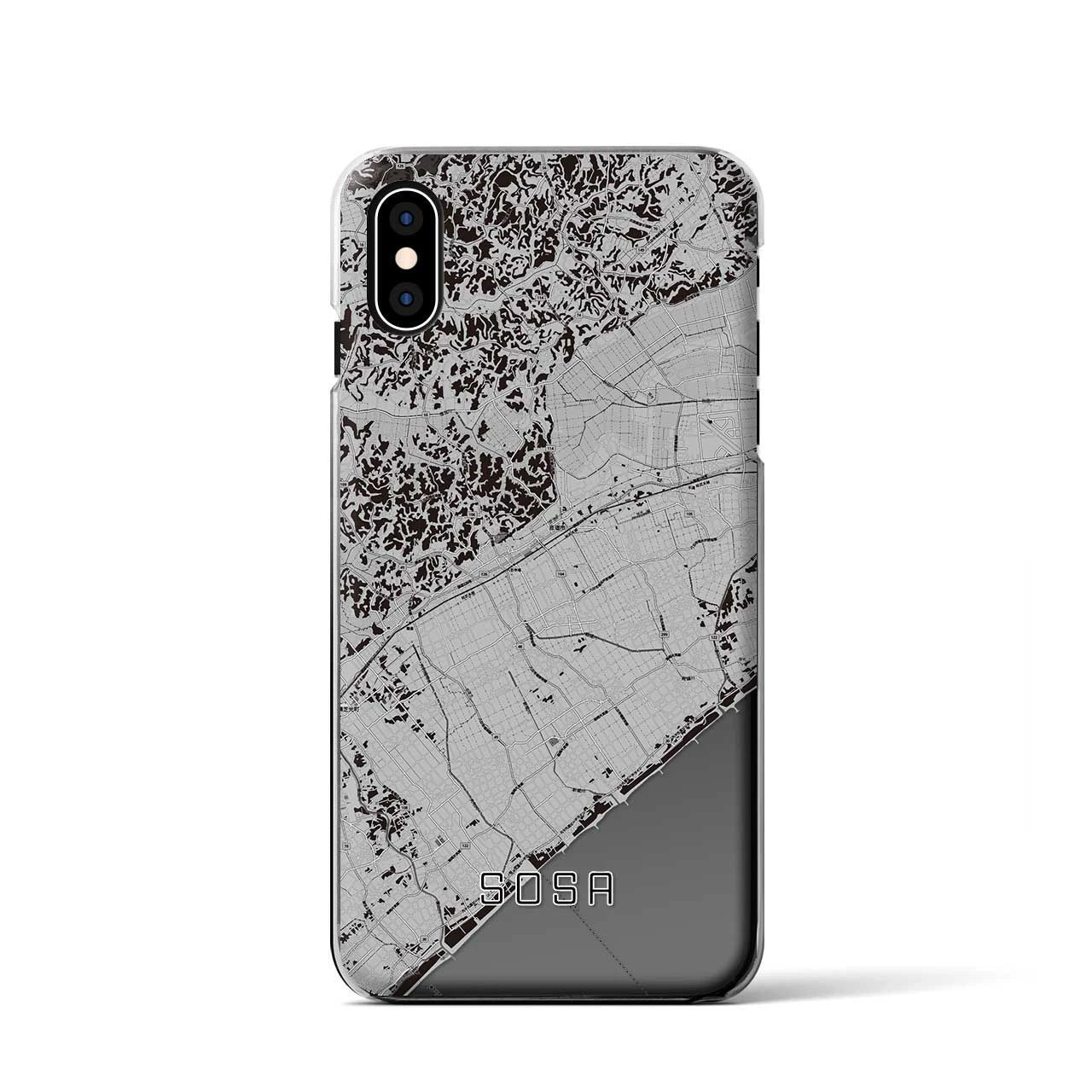 【匝瑳(千葉県)】地図柄iPhoneケース(クリアタイプ)