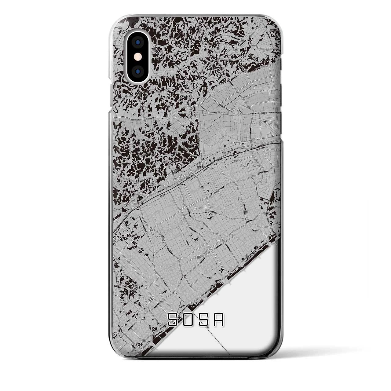 【匝瑳(千葉県)】地図柄iPhoneケース(クリアタイプ)