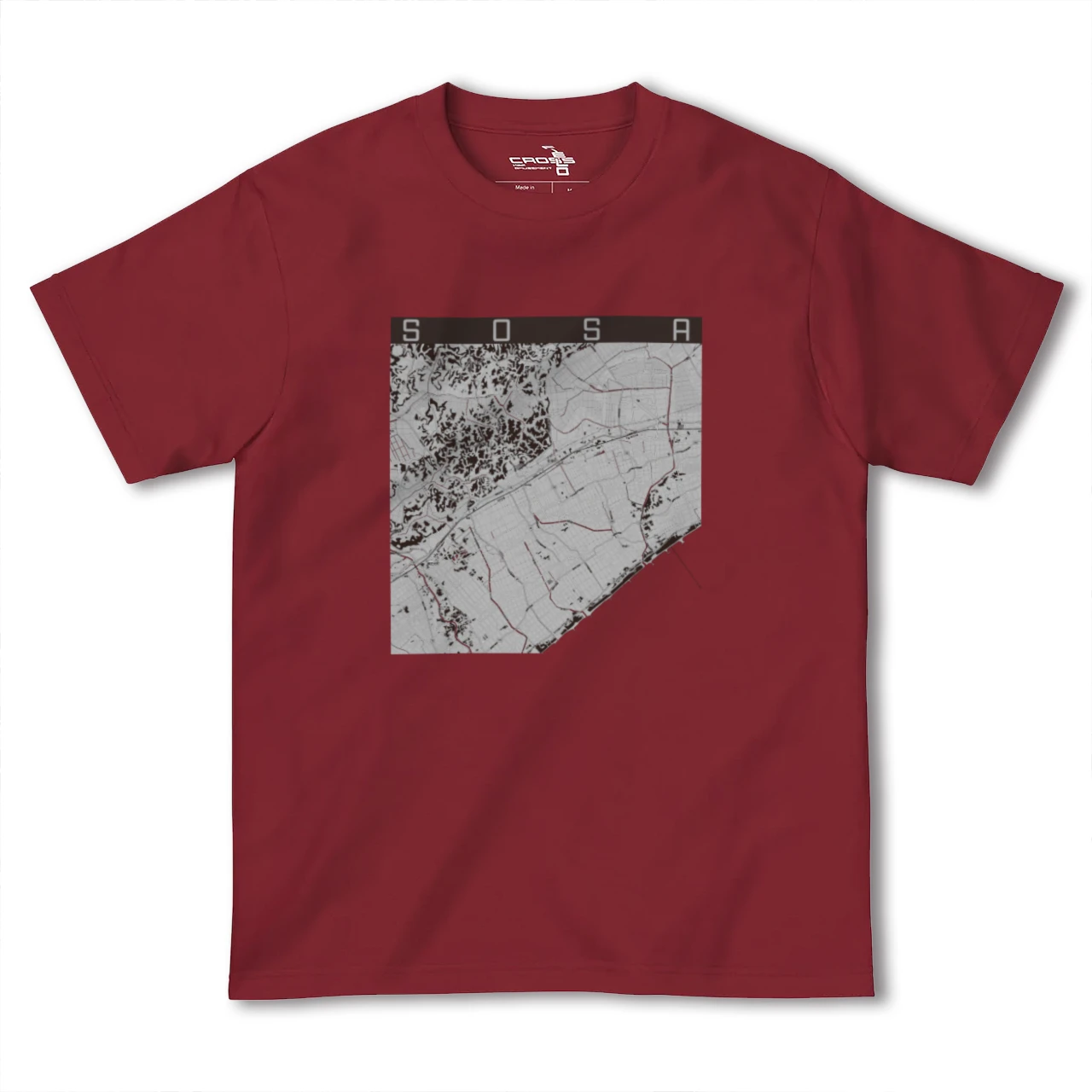 【匝瑳(千葉県)】地図柄ヘビーウェイトTシャツ