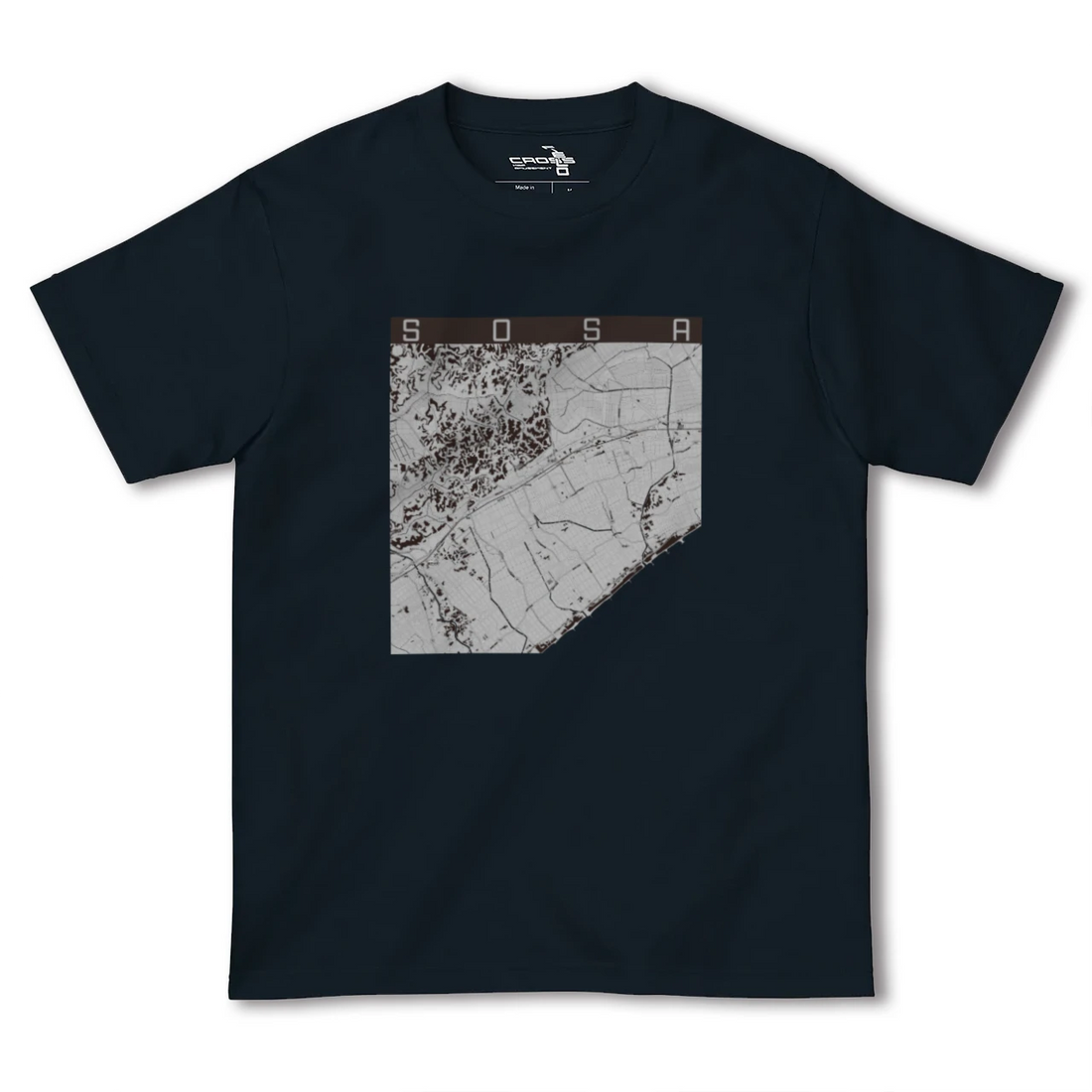 【匝瑳(千葉県)】地図柄ヘビーウェイトTシャツ