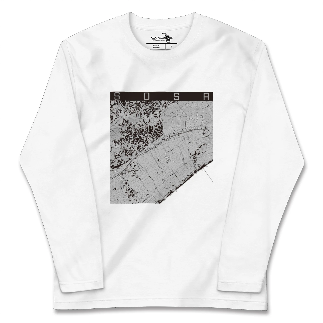 【匝瑳(千葉県)】地図柄ロングスリーブTシャツ