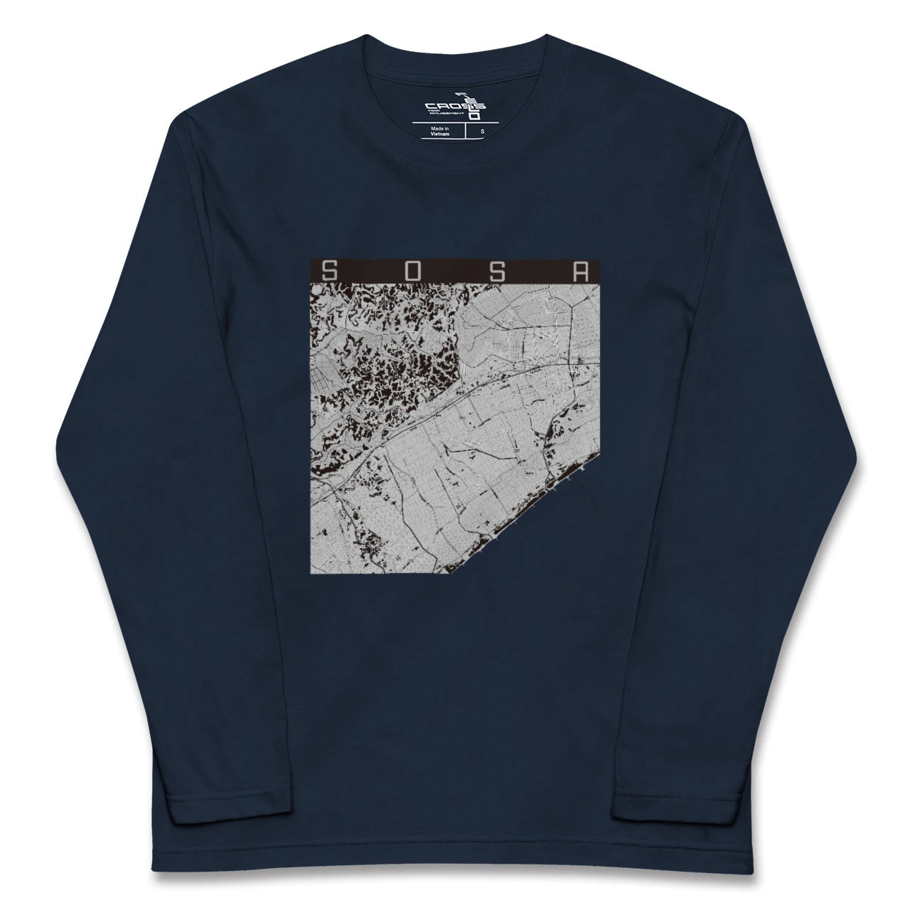 【匝瑳(千葉県)】地図柄ロングスリーブTシャツ