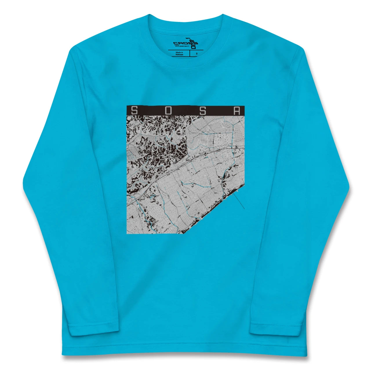 【匝瑳(千葉県)】地図柄ロングスリーブTシャツ