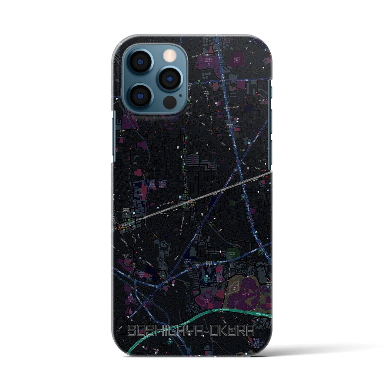 【祖師ヶ谷大蔵(東京都)】地図柄iPhoneケース(バックカバータイプ)