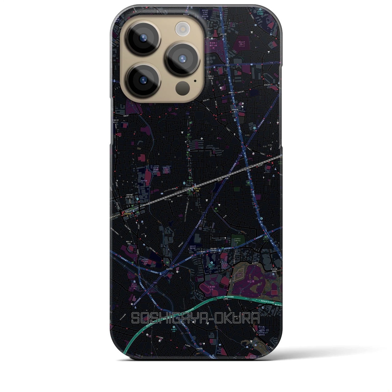 【祖師ヶ谷大蔵(東京都)】地図柄iPhoneケース(バックカバータイプ)