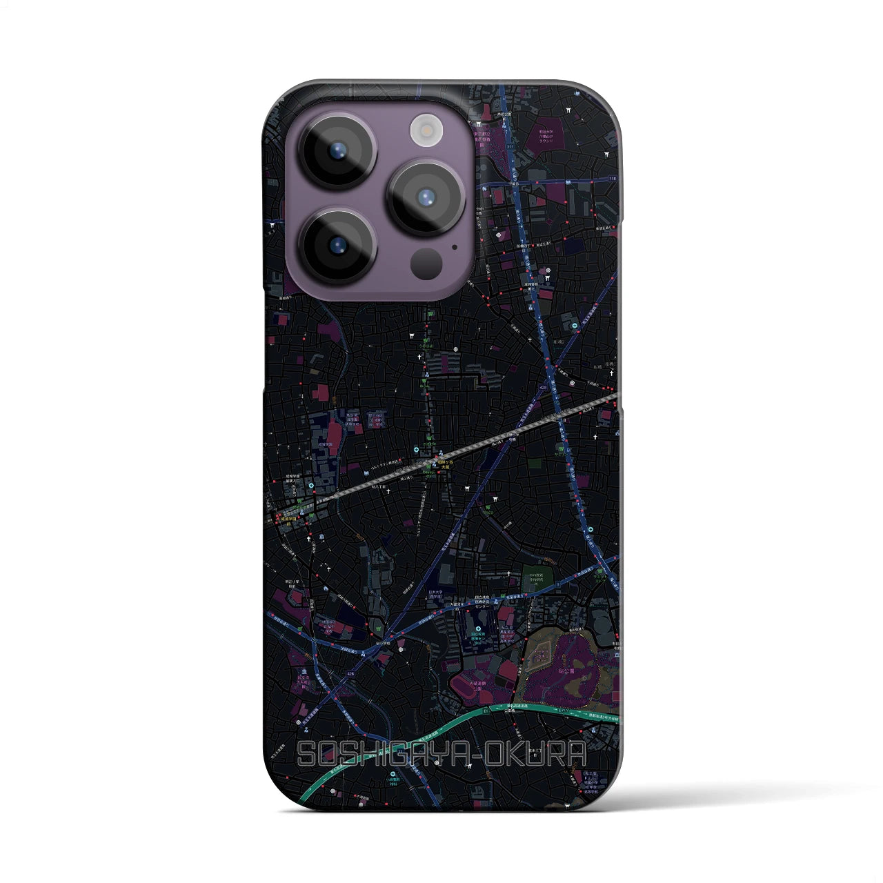 【祖師ヶ谷大蔵(東京都)】地図柄iPhoneケース(バックカバータイプ)