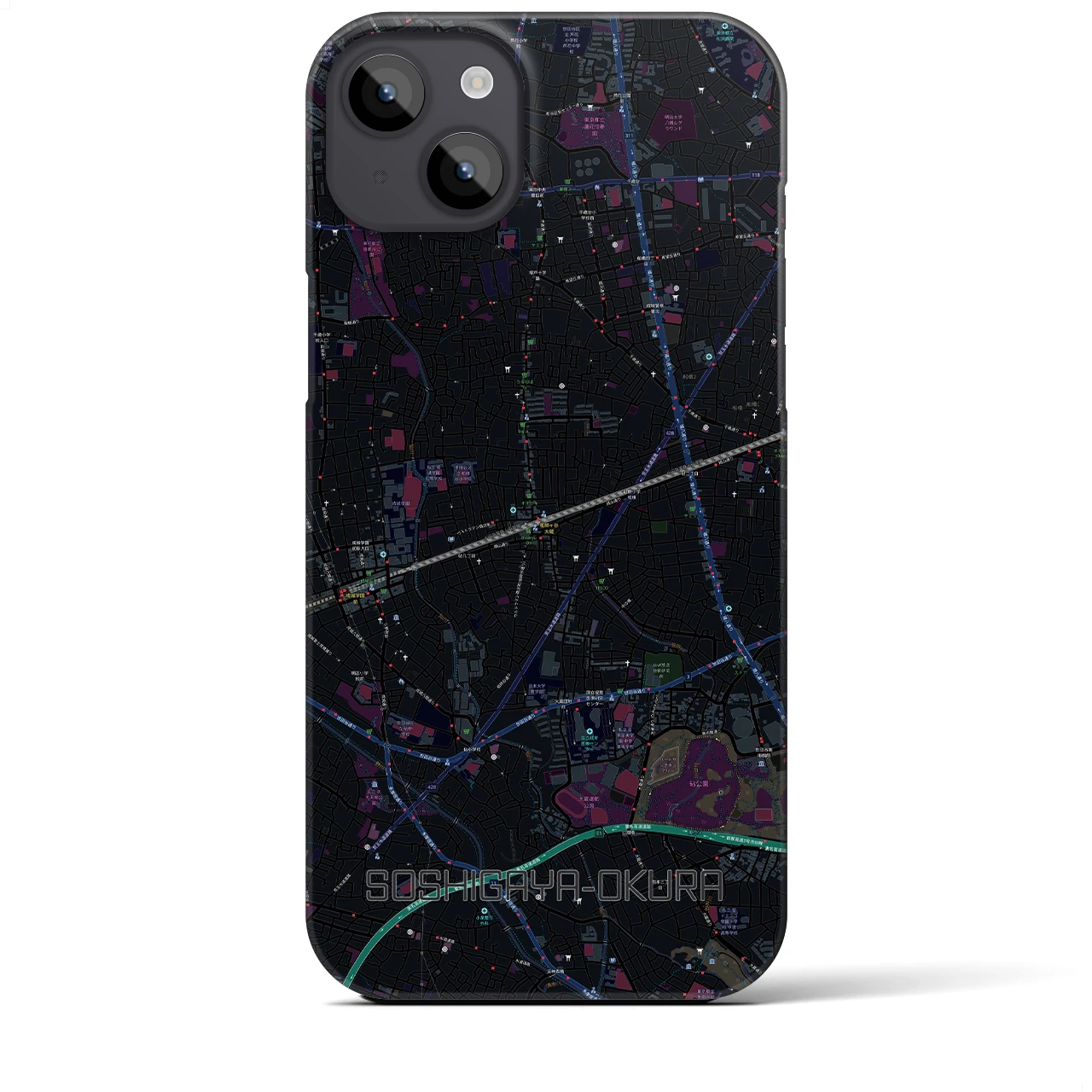 【祖師ヶ谷大蔵(東京都)】地図柄iPhoneケース(バックカバータイプ)