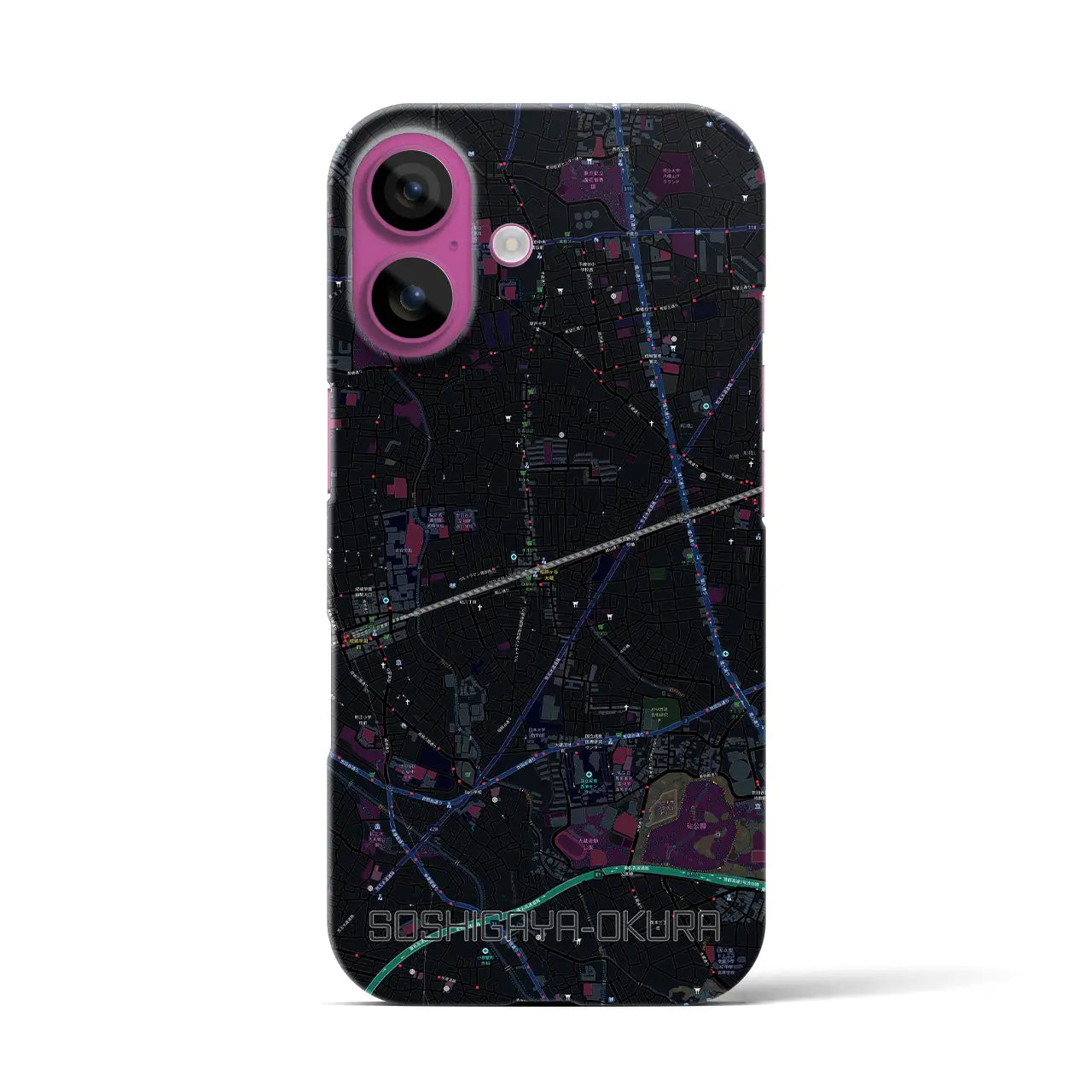 【祖師ヶ谷大蔵(東京都)】地図柄iPhoneケース(バックカバータイプ)